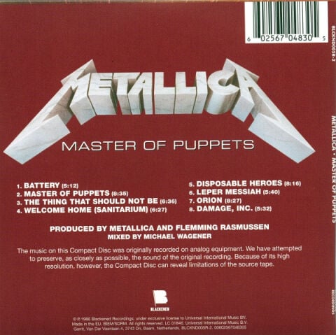 Metallica - Master Of Puppets - CD