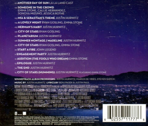 Various Artists - La La Land: Original Motion Picture Soundtrack - CD