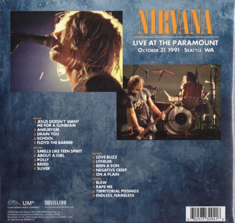 Nirvana - Live At The Paramount - Plak