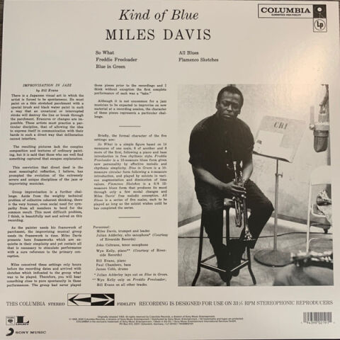 Miles Davis - Kind Of Blue (Clear Vinyl) - Plak