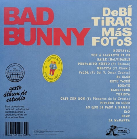 Bad Bunny - Debi Tirar Mas Fotos (Opaque White Vinyl) - Plak