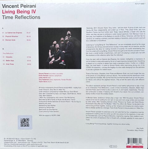 Vincent Peirani – Living Being IV - Time Reflections - Plak