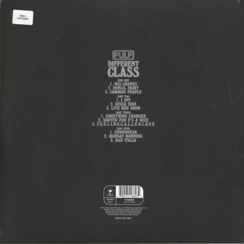 Pulp – Different Class (Crystal Clear Vinyl) - Plak